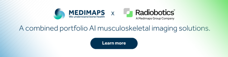 Illustration with Medimaps and Radiobotics logo informing about the merger